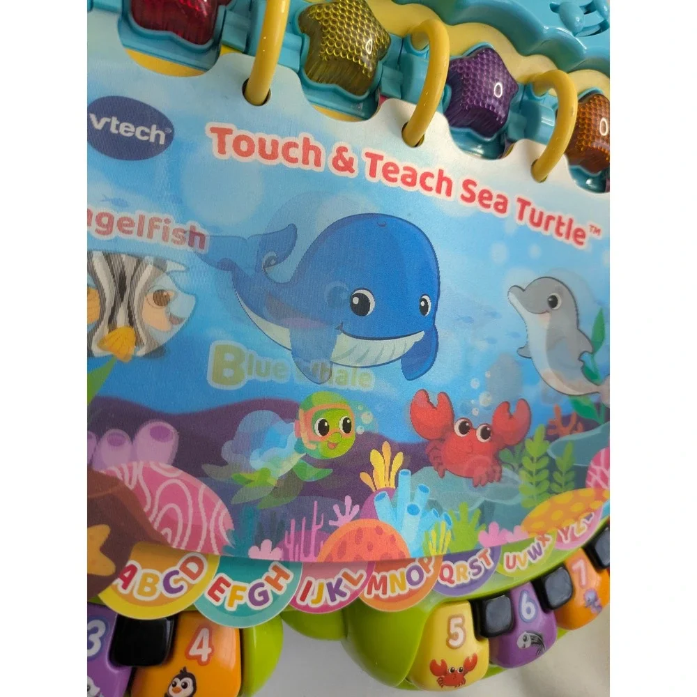 VTech Touch & Teach Sea Turtle Interactive Learning Toy ABCs Numbers Music Works